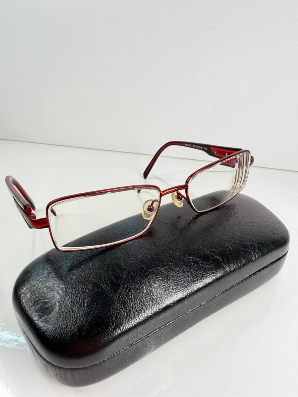 Mugler TM9172 Designer Eyeglasses Red & Black Frame 53-16 RX Glasses + Hard Case
